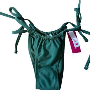 Xhilaration Juniors' Green Side-Tie High Leg Bikini Bottom - Size XS - NWT